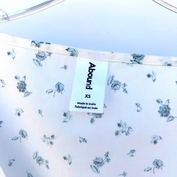 Abound Set Of 2 Bundle Tie Front Bow Cropped Top Puff Shoulder XS Small Blue - Picture 8 of 9